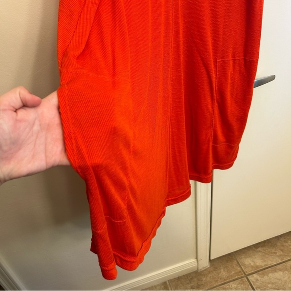 FP Beach by Free People Ribbed V-Neck Tank Dress Orange Red Size Small - Picture 7 of 11